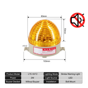 Yellow Flashing No Buzzer Bolt Mount