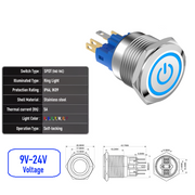 Blue 9V-24V  Maintained  SPDT