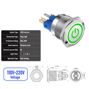 Green 110V-220V  Maintained  SPDT