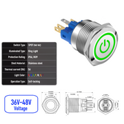 Green 36V-48V  Maintained  SPDT