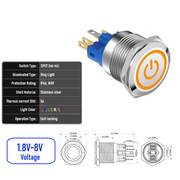 Orange 1.8V-8V  Maintained  SPDT