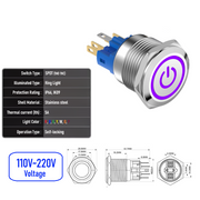 Purple 110V-220V  Maintained  SPDT