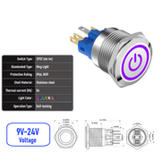 Purple 9V-24V  Maintained  SPDT