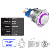 Purple 9V-24V  Maintained  SPDT