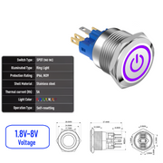 Purple 1.8V-8V  Momentary  SPDT