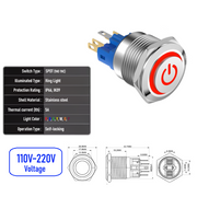 Red 110V-220V  Maintained  SPDT