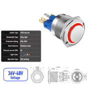 Red 36V-48V  Maintained  SPDT