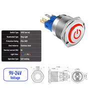 Red 9V-24V  Maintained  SPDT