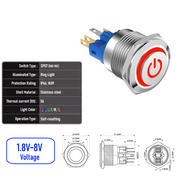 Red 1.8V-8V  Momentary  SPDT