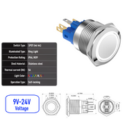 White 9V-24V  Maintained  SPDT