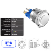 White 1.8V-8V  Momentary  SPDT