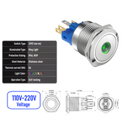 Green 110V-220V  Maintained  SPDT