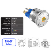 Orange 1.8V-8V  Momentary  SPDT