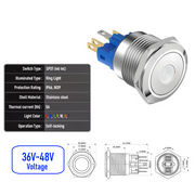 White 36V-48V  Maintained  SPDT