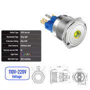 Yellow 110V-220V  Momentary  SPDT