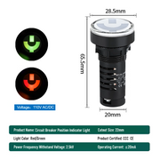 Red  Green  AC DC 110V  Circuit Breaker