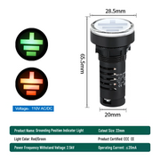 Red  Green  AC DC 110V  Grounding