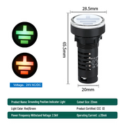 Red  Green  AC DC 24V  Grounding