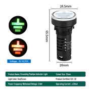 Red  Green  AC DC 6V  Grounding