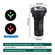 Red  Green  AC DC 380V  Circuit Breaker