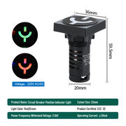 Red  Green S  AC DC 220V  Circuit Breaker