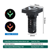Red  Green S  AC DC 48V  Circuit Breaker