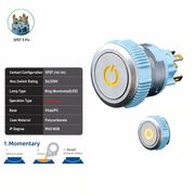 Yellow SPDT Momentary