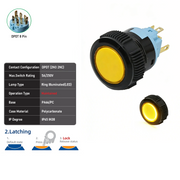 Yellow DPDT Maintained