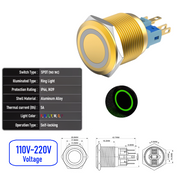 Green 110V-220V  Maintained Y  SPDT