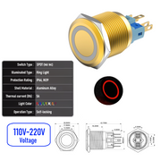 Red 110V-220V  Maintained Y  SPDT