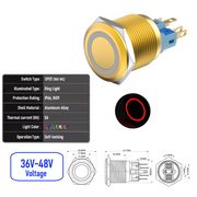 Red 36V-48V  Maintained Y SPDT