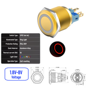 Red 1.8V-8V  Momentary Y  SPDT