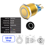 White 1.8V-8V  Momentary Y  SPDT