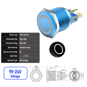 White 9V-24V  Maintained B  SPDT