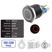 Red 110V-220V  Maintained B  SPDT