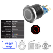 Red 9V-24V  Maintained B  SPDT