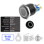 White 9V-24V  Maintained B  SPDT