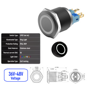 White 36V-48V  Maintained B  SPDT