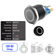 White 1.8V-8V  Momentary B  SPDT