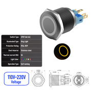 Yellow 110V-220V  Maintained B  SPDT
