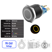 Yellow 9V-24V  Maintained B  SPDT