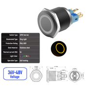 Yellow 36V-48V  Maintained B  SPDT
