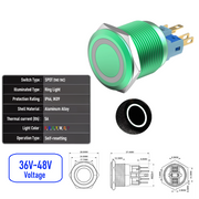 White 36V-48V  Momentary G  SPDT