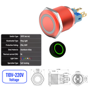 Green 110V-220V  Maintained R  SPDT