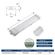 24W L600 Ceiling-Mounted