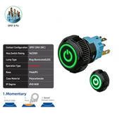 Green DPDT Momentary