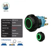 Green SPDT Momentary