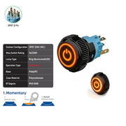 Orange DPDT Momentary