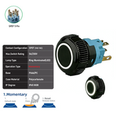 White SPDT Momentary
