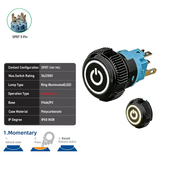 White SPDT Momentary
